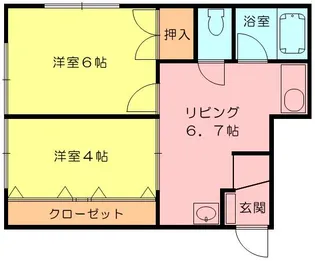 熊本県熊本市中央区大江1【アパート】の間取り