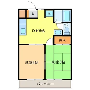 Rレイキャッスル【1階】の間取り