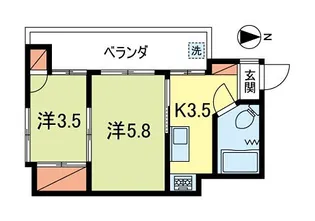 高円寺東コーポ【5階】の間取り