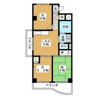 カーサカラカス【3階】の間取り