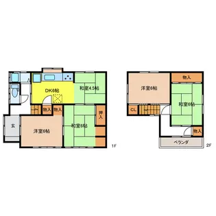 岐阜県岐阜市鏡島中2【一戸建】の間取り