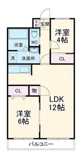 エステート伊田【3階】の間取り