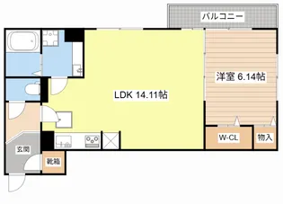 滋賀県東近江市五個荘竜田町【アパート】の間取り