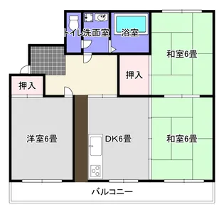 小川ハイツ【1階】の間取り
