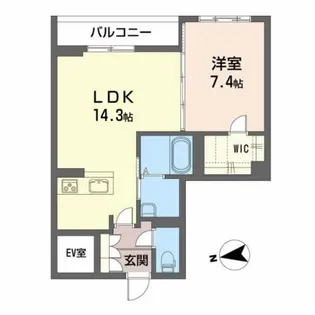 セリシール森合【1階】の間取り