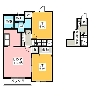 メゾンアンジュC【2階】の間取り