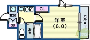 エステムコート三宮山手IIソアーレ【4階】の間取り