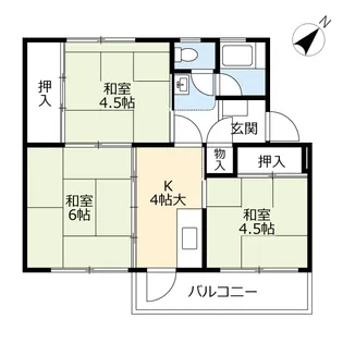 UR萩原【5階】の間取り