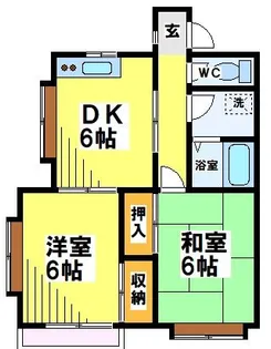 東京都調布市若葉町2【アパート】の間取り