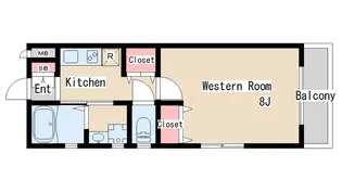 HCフラッツ月見山I【2階】の間取り