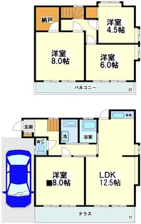 東京都渋谷区笹塚1【一戸建】の間取り
