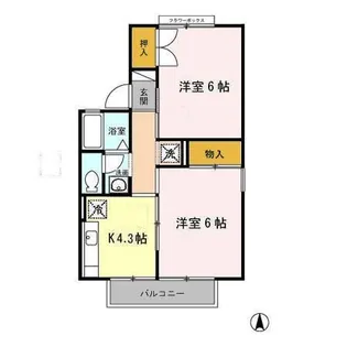 パークハイツ2【2階】の間取り
