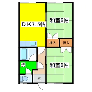 ハイツ太陽【2階】の間取り