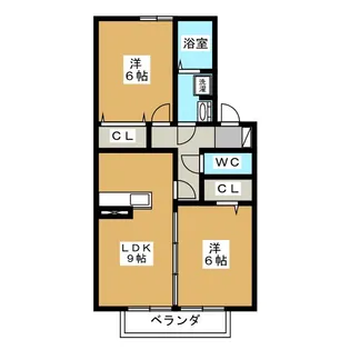 ダイヤモンドB【2階】の間取り