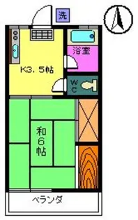 第一光コーポ【2階】の間取り