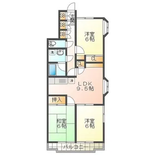 グリーンハイツ大谷【1階】の間取り