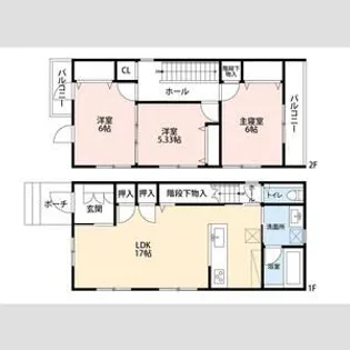 静岡県浜松市中央区幸4【一戸建】の間取り