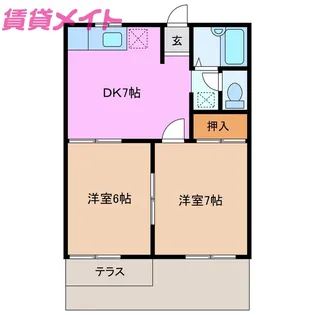 リバーヴィレッジ小古曽A棟【1階】の間取り