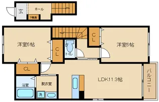 プリムローズ【2階】の間取り