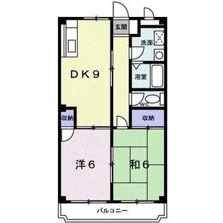 2LDKの間取り画像