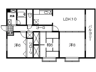 ジュネス国料【4階】の間取り