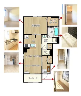 グランドゥール・後藤(ごとう)II棟【1階】の間取り
