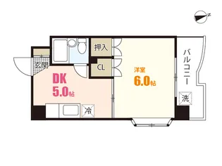グレース中田【4階】の間取り