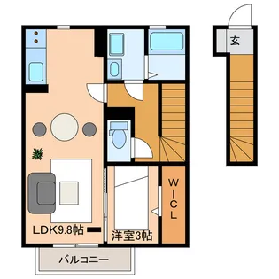1LDKの間取り画像