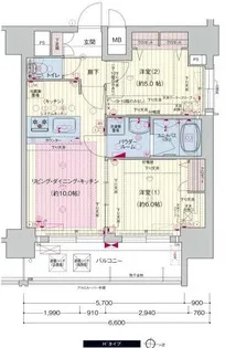 プレサンス錦プレミアム【13階】の間取り