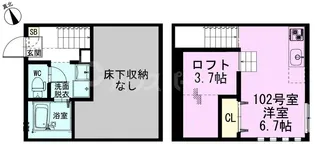 埼玉県さいたま市見沼区東大宮6【アパート】の間取り