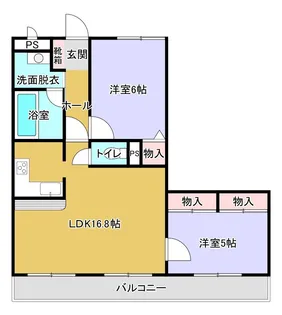 ベルメゾン井野【4階】の間取り
