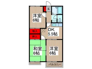 グランハイム関根第2B【2階】の間取り