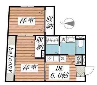 桜山ハイツ【3階】の間取り