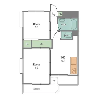 シルバー玉川【3階】の間取り