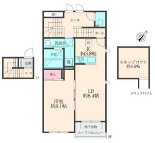神奈川県相模原市中央区上溝【アパート】の間取り