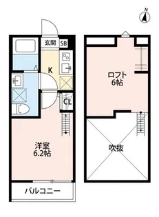 埼玉県さいたま市中央区下落合6【アパート】の間取り