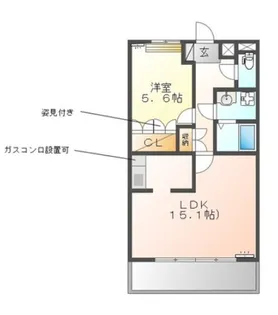 シェルル・スイート【2階】の間取り
