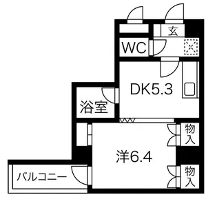 クイーンズ山の手【3階】の間取り