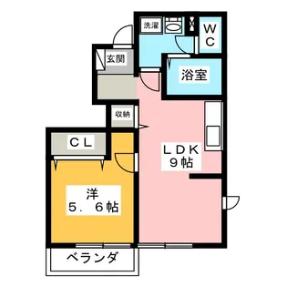 ヴァンベールヒルズ【1階】の間取り