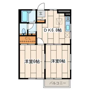 神奈川県座間市ひばりが丘1【アパート】の間取り