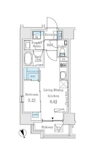 イプセ御成門【5階】の間取り