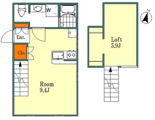 埼玉県所沢市元町【アパート】の間取り