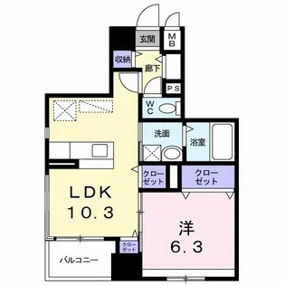 シュトラーレ八日町【3階】の間取り
