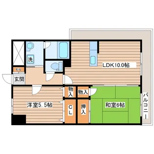 アイーラ渡辺【1階】の間取り