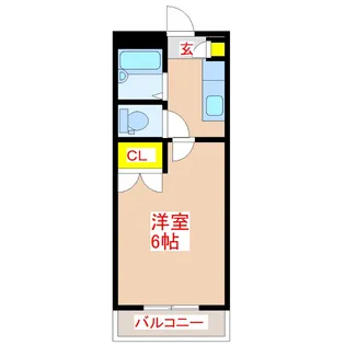 パルム中央【5階】の間取り