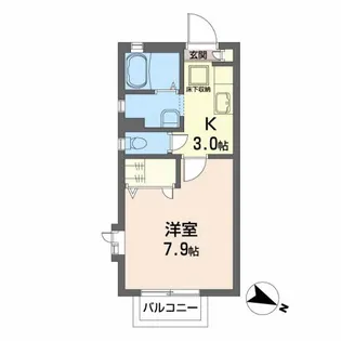 カーサ原町【1階】の間取り