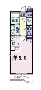 1Rの間取り画像