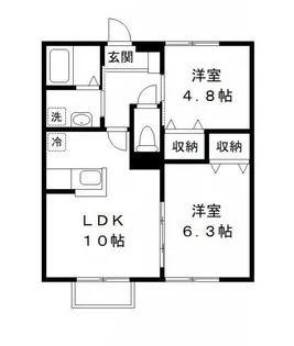 サンハイツC I棟【1階】の間取り