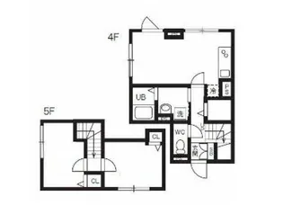 エルファーロ大井町【4階】の間取り