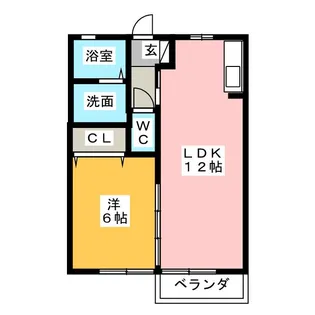 アメニティ天神ヶ丘【1階】の間取り